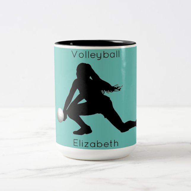 Volleyball Mug with Her Name (Center)