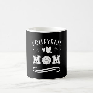 Volleyball Mum Black And White Typgraphy Text Coffee Mug