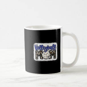 Volleyball Mum Blue Leopard 8 Coffee Mug