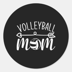 Volleyball Mum Classic Round Sticker