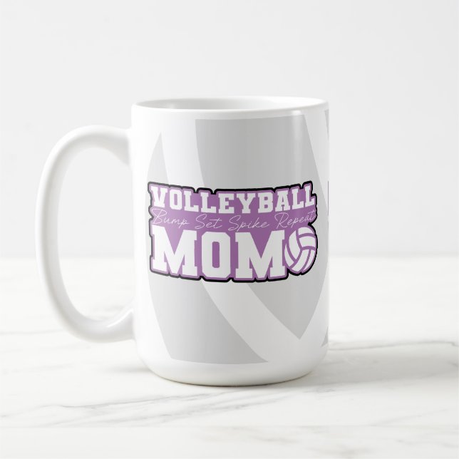 Volleyball Mum Coffee Mug Customisable Colours (Left)