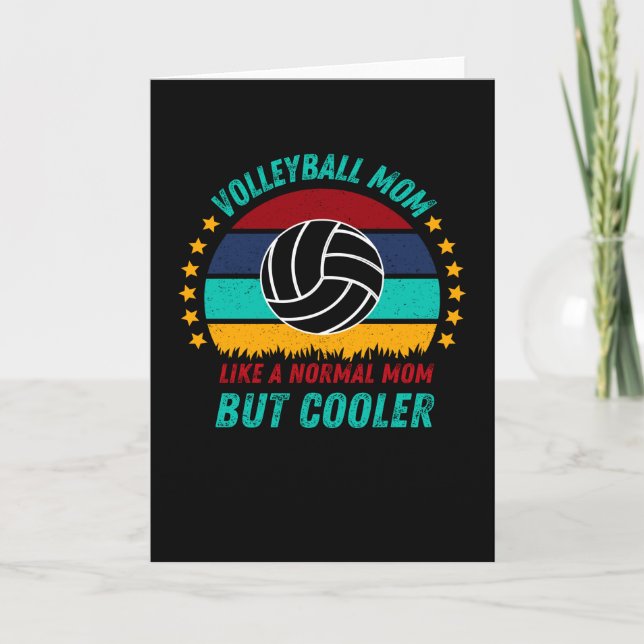 Volleyball Mum  - Cool Mothers Day Gift Card (Front)
