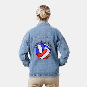 Volleyball Mum Denim Jacket