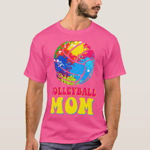 Volleyball Mum Groovy volleyball T-Shirt