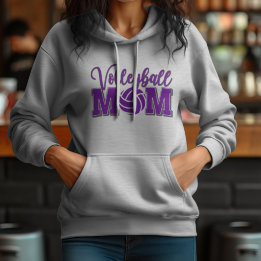 Volleyball Mum in Purple  Hoodie