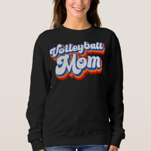 Volleyball Mum Leopard Ball Mum Mother's Day Gift Sweatshirt