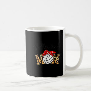 Volleyball Mum Leopard Bleached Fun Mother's Day Coffee Mug