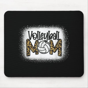 Volleyball Mum Leopard Bleached Fun Mother's Day W Mouse Mat