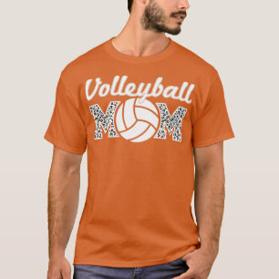 Volleyball Mum Leopard Lover Mother T-Shirt