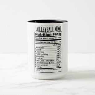 Volleyball Mum Nutrition Facts Mug
