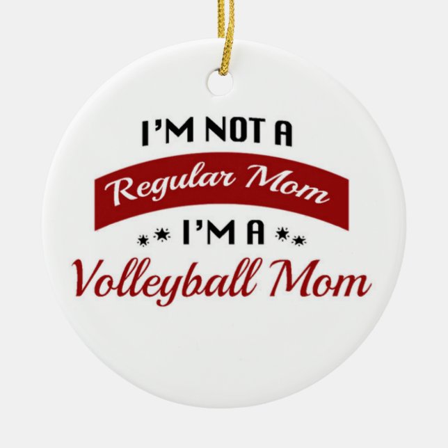 Volleyball Mum Ornament (Front)