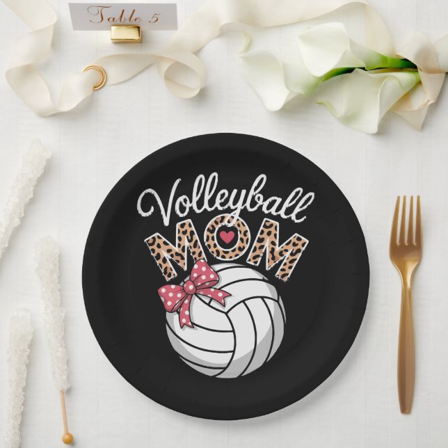 Volleyball Mum Paper Plate (Wedding)