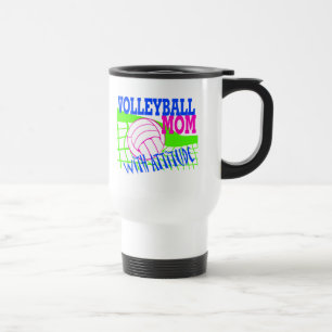 Volleyball Mum With Attitude Travel Mug