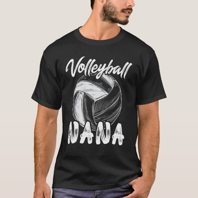 Volleyball Nana For Women Family Matching Players  T-Shirt (Front)