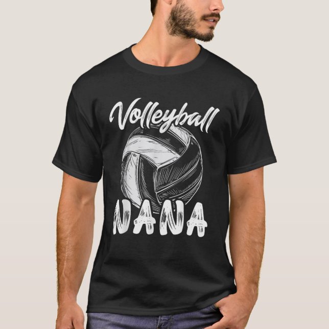Volleyball Nana For Women Family Matching Players  T-Shirt (Front)