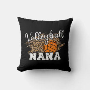 Volleyball Nana Leopard Fun Volleyball Nana Cushion