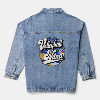 Volleyball Nana Vintage Volleyball Family Matching Denim Jacket