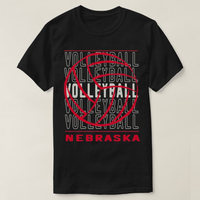 Volleyball Nebraska T-Shirt (Design Front)