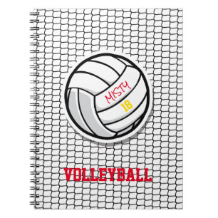 Volleyball Net Custom Player Name Number Ball Notebook