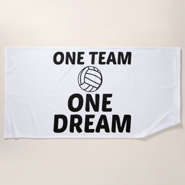 VOLLEYBALL ONE TEAM ONE DREAM BEACH TOWEL (Front)