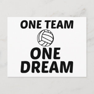 VOLLEYBALL ONE TEAM ONE DREAM POSTCARD