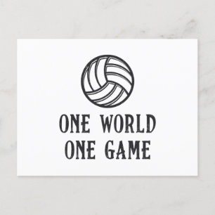 Volleyball One World One Game Volleyball Gift Postcard