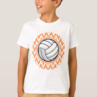 Volleyball; Orange and White Chevron