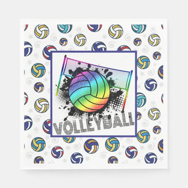Volleyball Party Napkin (Front)