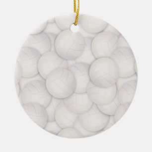Volleyball Pattern Christmas Ornament