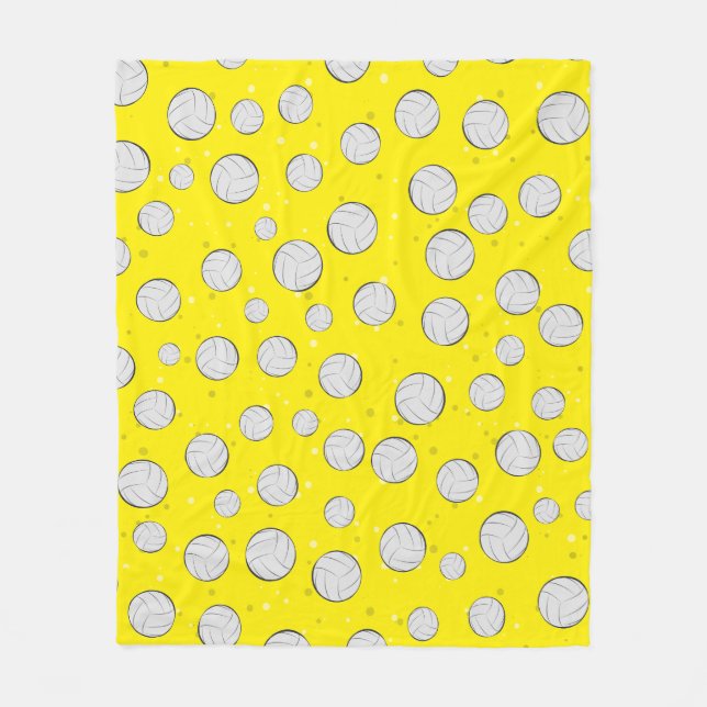 Volleyball Pattern Design Fleece Blanket (Front)