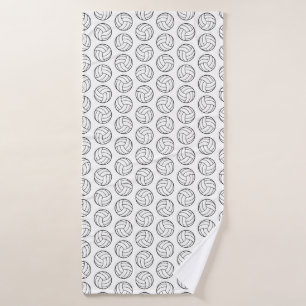 Volleyball Pattern Print CUSTOM BACKGROUND COLOR Bath Towel
