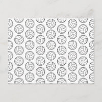 Volleyball Pattern Print CUSTOM BACKGROUND COLOR