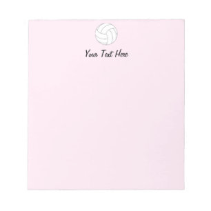 Volleyball Personalised pink Notepad