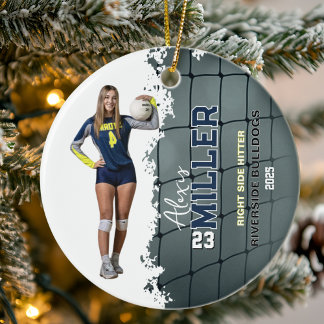Volleyball Personalized Photo Ceramic Tree Decoration