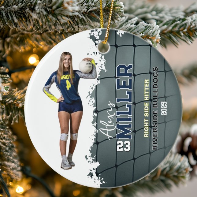 Volleyball Personalized Photo  Ceramic Tree Decoration (Creator Uploaded)