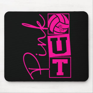 Volleyball Pink Out Breast Cancer Awareness Pink Mouse Mat