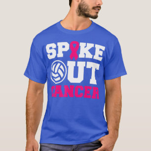 Volleyball Pink Ribbon Breast Cancer Awareness T-Shirt