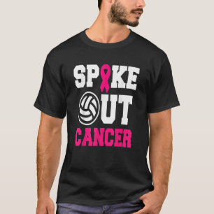 Volleyball Pink Ribbon Breast Cancer Awareness T-Shirt