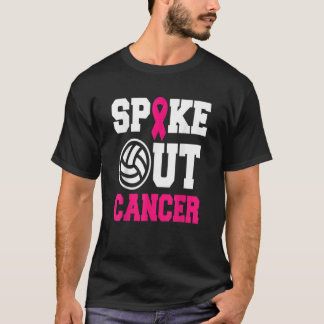 Volleyball Pink Ribbon Breast Cancer Awareness T-Shirt