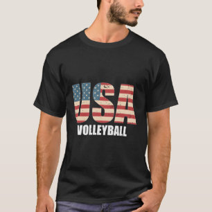 Volleyball Player American Flag Sports Events 2020 T-Shirt