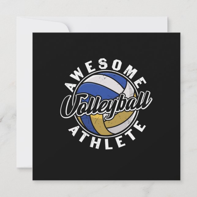 Volleyball Player | Awesome Volleyball Invitation (Front)