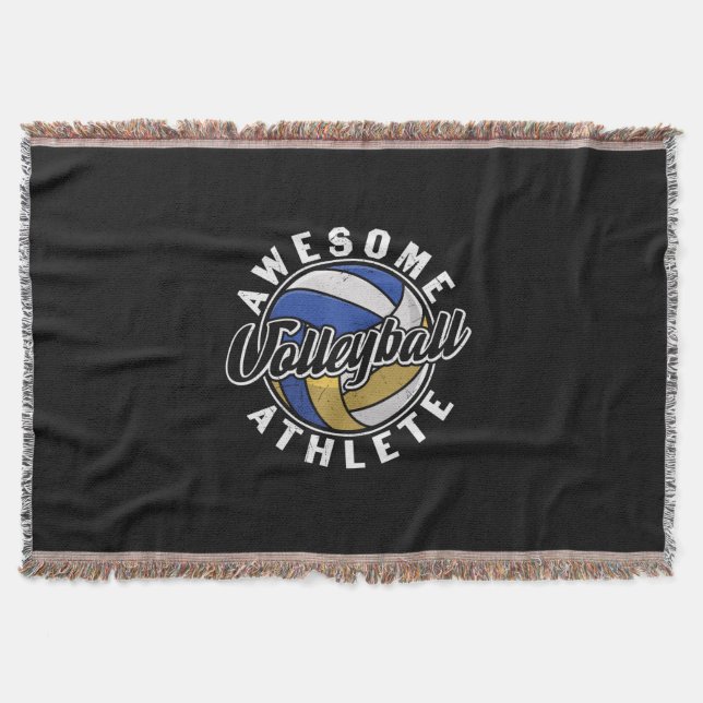 Volleyball Player | Awesome Volleyball Throw Blanket (Front)