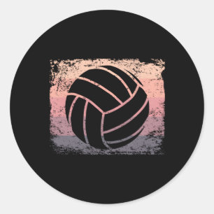 Volleyball Player Beach Volleyball Classic Round Sticker