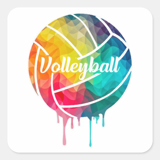 Volleyball Player Beach Volleyball Team Gift Idea Square Sticker (Front)