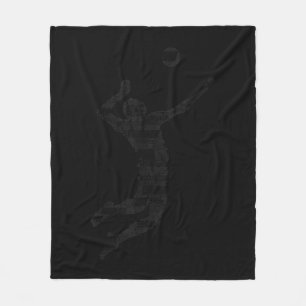 Volleyball Player Boys Youth Men 6 Fleece Blanket