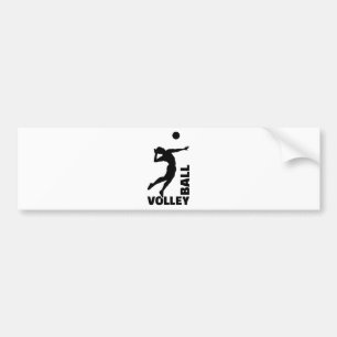 Volleyball player bumper sticker