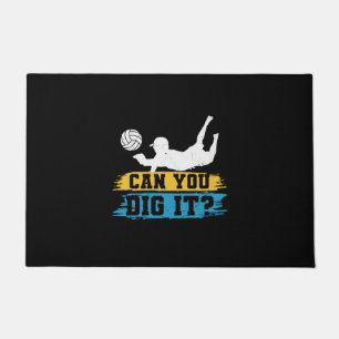 Volleyball Player Can You Dig It Doormat