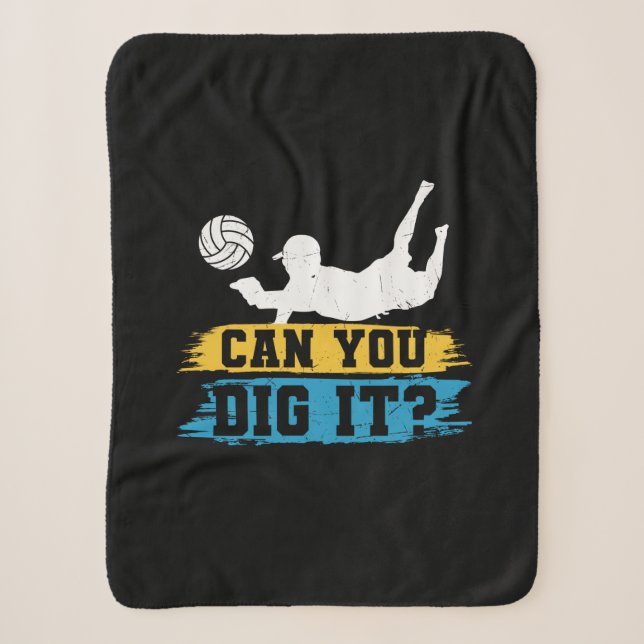 Volleyball Player | Can You Dig It Sherpa Blanket (Front)