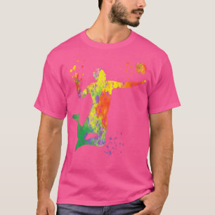 Volleyball Player Colorsplash Girls Beach Volleyba T-Shirt