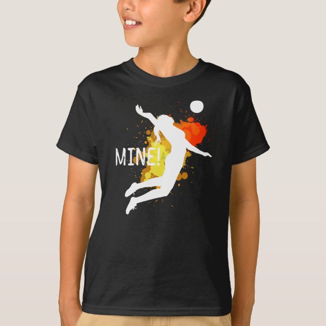 Volleyball Player Design T-Shirt (Front)